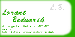 lorant bednarik business card